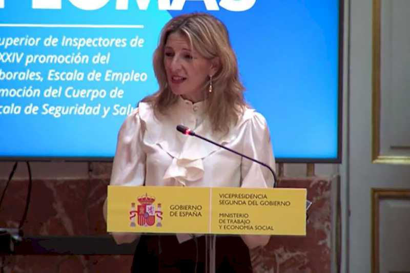 Yolanda Díaz anunță primul forum mondial al inspecțiilor muncii la Valencia