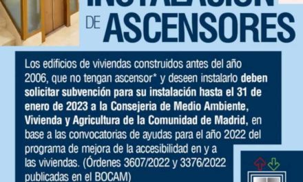 Torrejón – Consiliul Local Torrejón lansează un nou ajutor pentru instalarea de ascensoare în clădirile rezidențiale