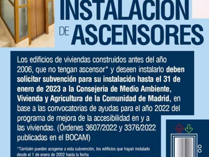 Torrejón – Consiliul Local Torrejón lansează un nou ajutor pentru instalarea de ascensoare în clădirile rezidențiale