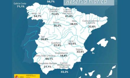 Rezerva de apă spaniolă este la 34,3% din capacitatea sa
