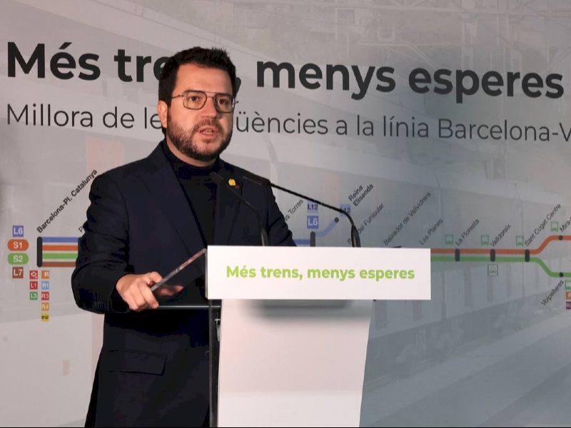 Președintele Aragonès: „Catalunia continuă cu angajamentul său clar și hotărât față de calea ferată, cu un angajament inevitabil pentru mobilitatea durabilă”