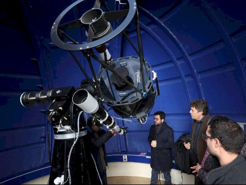 Președintele Aragonès: „Telescopul Guille i de Solà transformă Pujalt într-una dintre ferestrele Cataloniei către univers”
