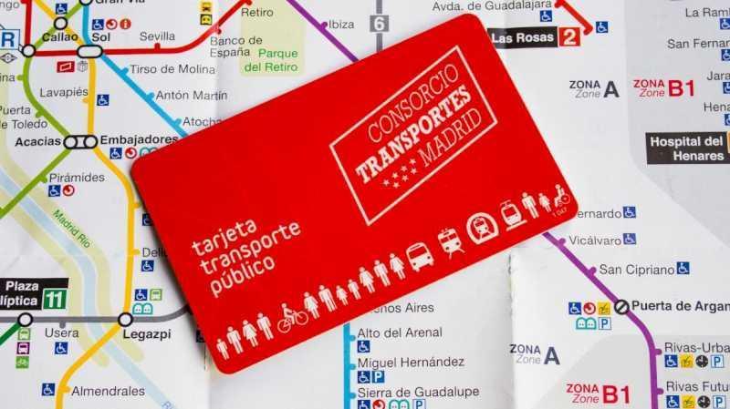 Comunitatea Madrid prelungește perioada de returnare a jumătate din costul permisului anual de transport public