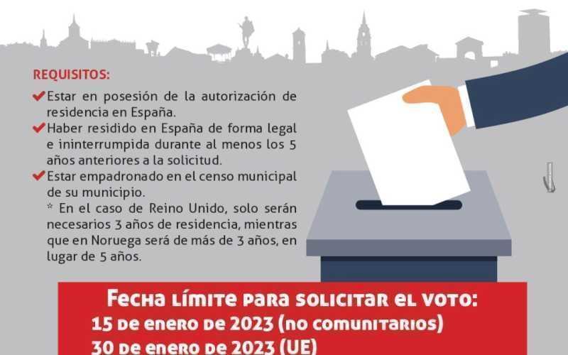 Alcalá – Perioada de solicitare a înscrierii în lista electorală a cetățenilor țărilor cu acord de reciprocitate de vo…