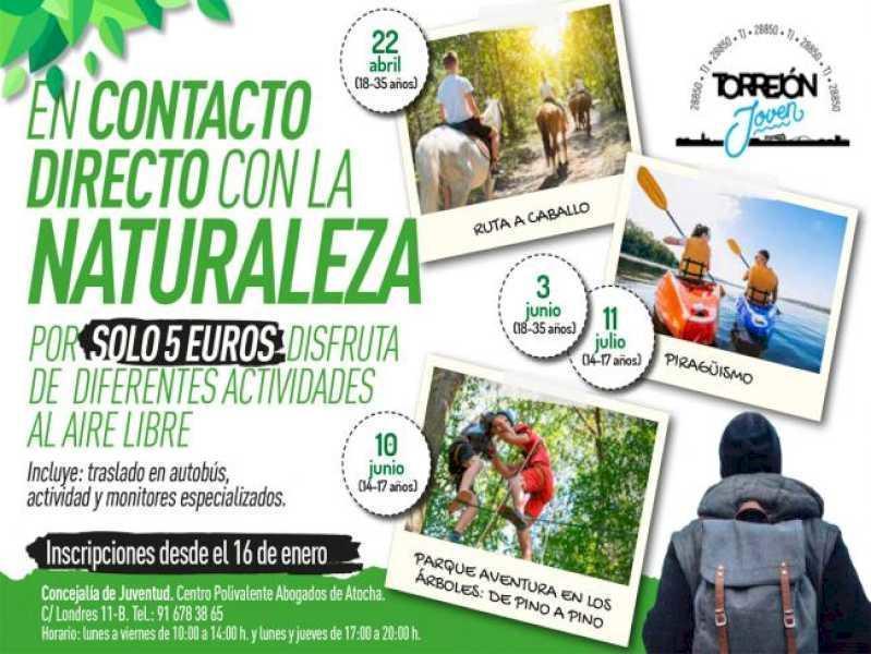 Torrejón – Mai sunt locuri disponibile pentru activitățile „Parcul de aventură în copaci” și canotaj din „Aula de Ocio y Na…