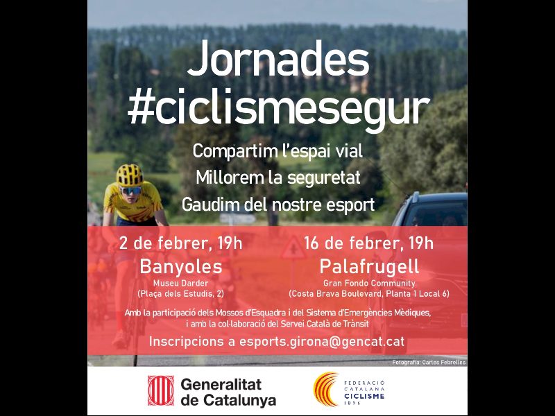 Generalitat și Federația Catalană de Ciclism promovează Zilele #ciclismesegur pentru a promova siguranța rutieră