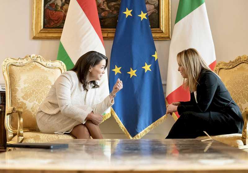 Președintele Meloni se întâlnește cu Katalin Novák, președintele Ungariei