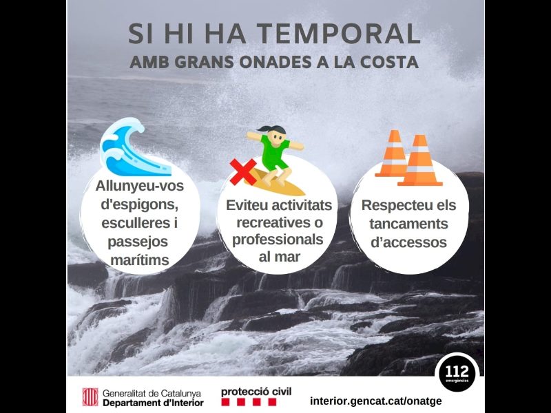 Alerta pentru valuri puternice a fost activată pentru toată coasta catalană