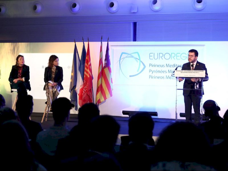 Președintele Aragonès susține „conducerea și voința transformatoare a Euroregiunii de a consolida proiectul de construcție europeană”