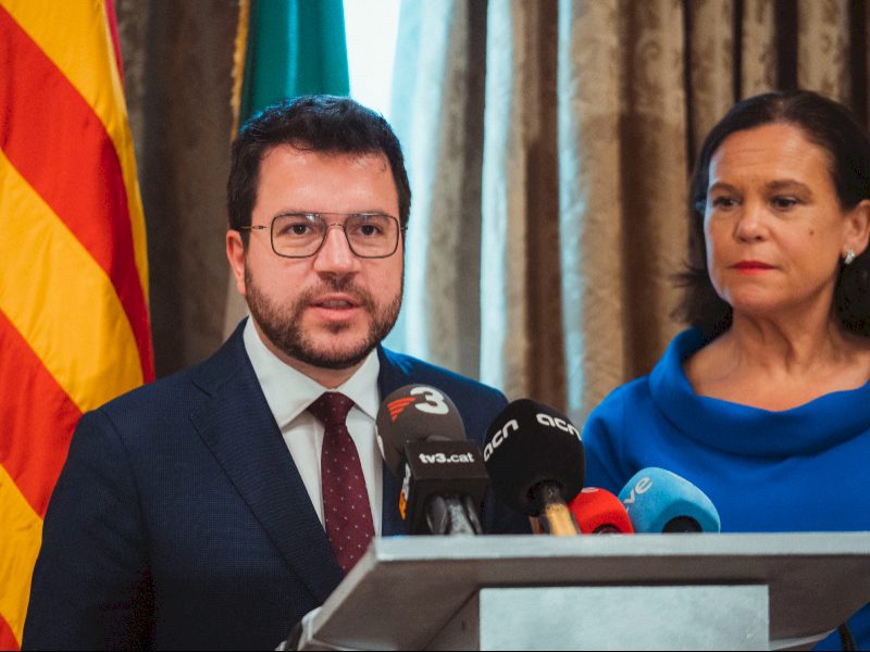 Președintele Aragonès: „Solidaritatea Irlandei cu Catalonia merge înainte și înapoi”