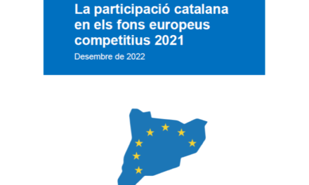 Guvernul prezintă studiul privind participarea Catalaniei la fonduri europene competitive pentru anul 2021