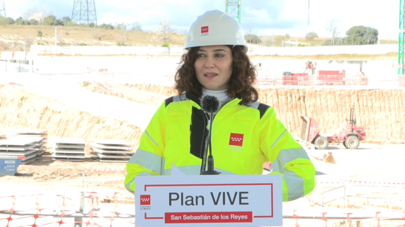 Díaz Ayuso anunță că cele mai accesibile 568 de case de închiriat ale Planului VIVE din San Sebastián de los Reyes vor fi gata în prima jumătate a anului 2024