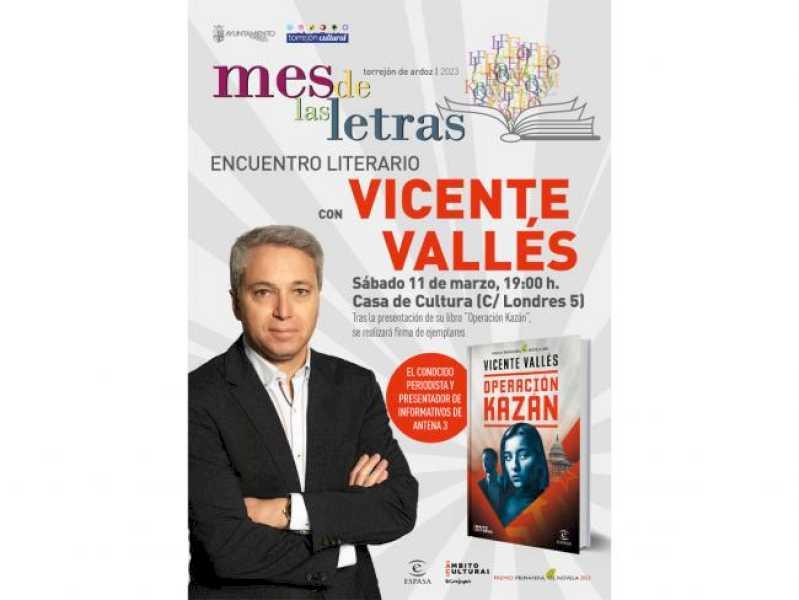 Torrejón – Cunoscutul jurnalist și prezentator, Vicente Vallés, își prezintă mâine primul său roman „Operación Kazán” la Torrejón de Ardoz…