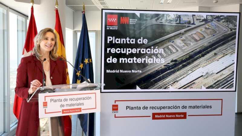 Comunitatea va reutiliza 800.000 de tone de deșeuri de la Madrid Nuevo Norte cu noua stație de tratare a materialelor