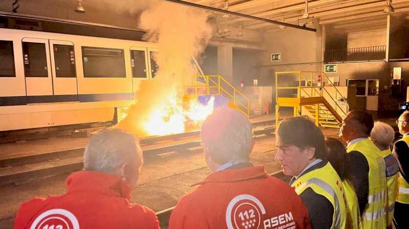 Comunitatea Madrid organizează un exercițiu de incendiu pe linia 12 de metrou pentru a testa eficiența resurselor sale de urgență