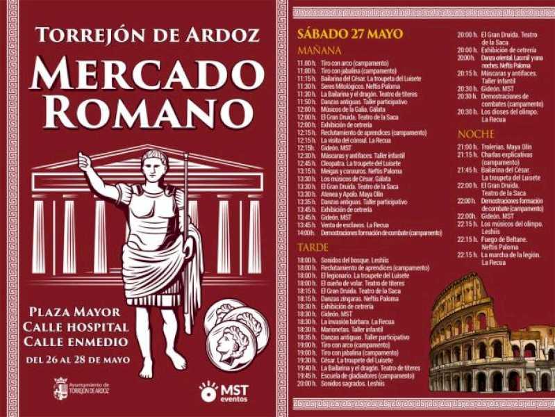 Torrejón – Zona centrală a orașului Torrejón de Ardoz continuă să găzduiască Piața Romană cu numeroase tarabe și activități multiple pentru toți…