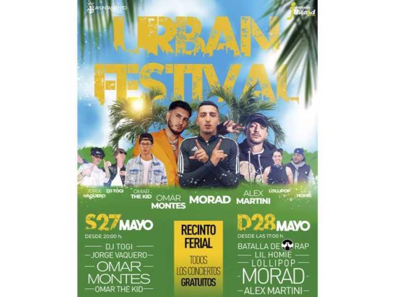 Torrejón – Sosește Festivalul Urban Ciudad de Torrejón, cu concerte gratuite de Omar Montes astăzi sâmbătă, 27 mai, iar Morad și Dj…