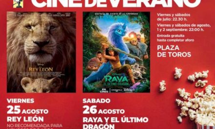 Torrejón – Cinematograful de vară continuă în acest weekend cu „Regele leu”, vineri, 25, și „Raya și ultimul dragon”, sâmbătă, august…
