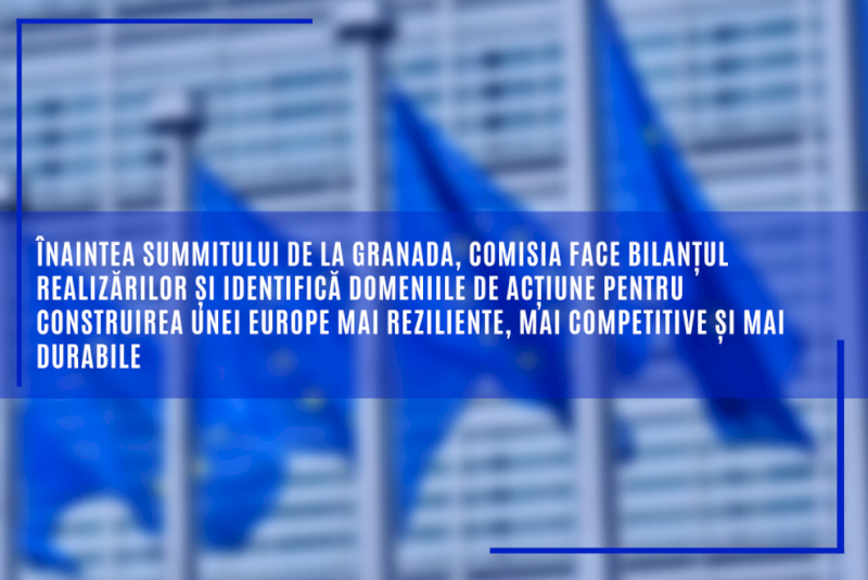 Comisia face bilanțul realizărilor și identifică domeniile de acțiune pentru construirea unei Europe mai reziliente, mai competitive și mai durabile