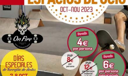 Torrejón – Sâmbătă, 7 octombrie și duminică, 8 octombrie, Zilele Speciale Torrejón de Ardoz continuă la On Fire Skate Park, cu prețuri roșii…