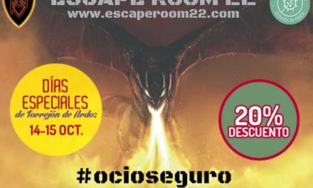 Torrejón – Mâine, sâmbătă 14 și duminică, 15 octombrie, Zilele Speciale din Torrejón de Ardoz continuă la Escape Room 22, cu preț…