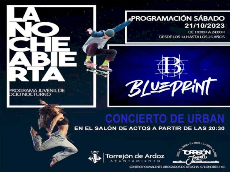 Torrejón – Sâmbăta aceasta, 21 octombrie, „La Noche Abierta” continuă cu concertul lui Urban, de la „Blueprint” începând cu ora 20:30.