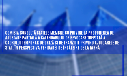 Comisia consultă statele membre cu privire la propunerea de ajustare parțială a calendarului de revocare treptată a cadrului temporar de criză și de tranziție