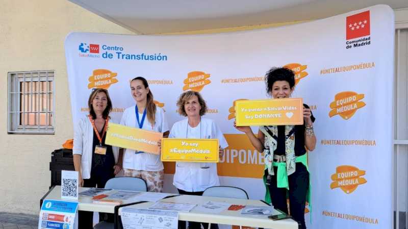 Profesioniștii de la Centrul de Sănătate Alcalde Bartolomé González și Centrul de Transfuzie adaugă 38 de donatori de măduvă osoasă cu o intervenție comunitară