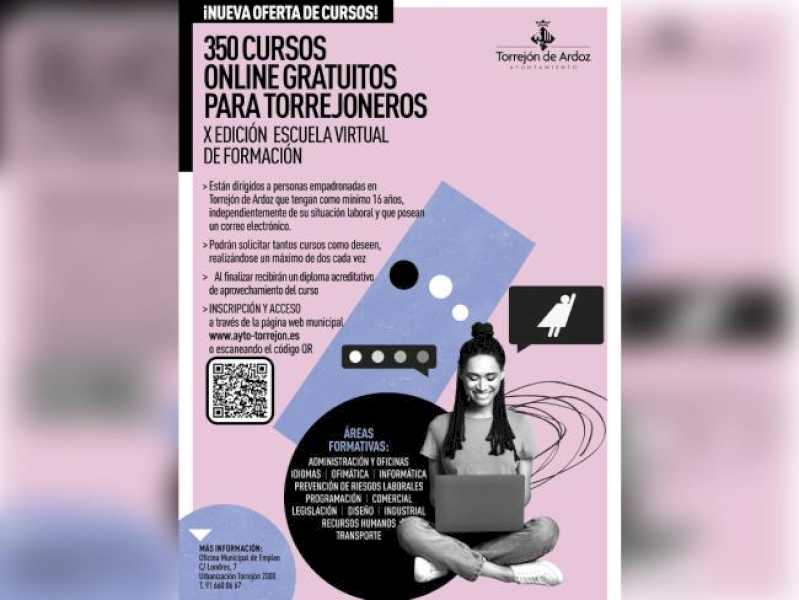 Torrejón – Un total de 350 de cursuri online gratuite din diferite domenii de formare alcătuiesc cea de-a zecea ediție a Școlii Virtuale de Formare…