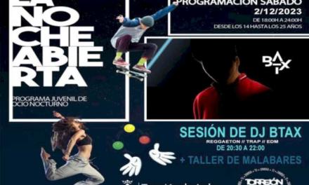 Torrejón – În această sâmbătă, 2 decembrie, „Noche de Circo” cu un atelier de jonglerie și sesiune de muzică susținută de DJ BTAX la „La Noche Abie…