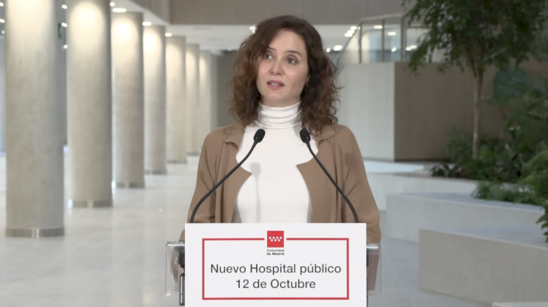 Díaz Ayuso anunță încheierea lucrărilor la noua clădire a Spitalului public 12 de Octubre, „marele proiect european, o piatră de hotar arhitecturală și sanitară”