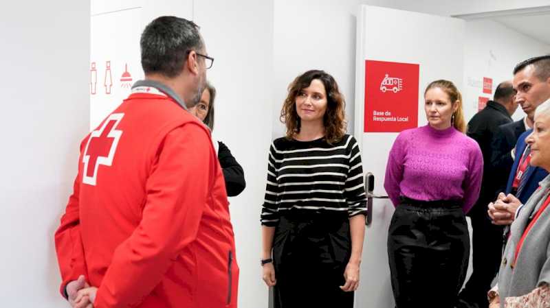 Díaz Ayuso inaugurează noul sediu al Crucii Roșii din Colmenar Viejo, subliniind „angajamentul față de viață”