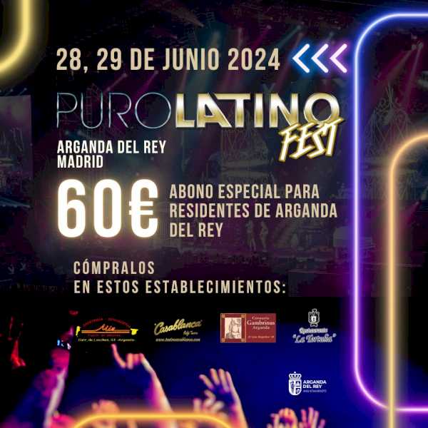 Arganda – Cumpără-ți acum biletul la Puro Latino Festival la un preț special