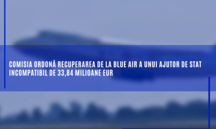 Comisia ordonă recuperarea de la Blue Air a unui ajutor de stat incompatibil de 33,84 milioane EUR