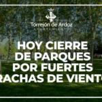 Torrejón – ATENȚIE: Din cauza avertismentului de alertă portocalie din cauza rafale puternice de vânt, astăzi, sâmbătă, 2 martie, toate parcurile sunt închise…