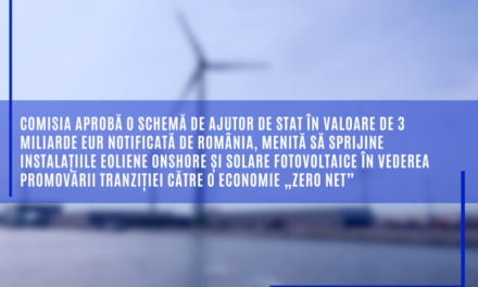 Comisia aprobă o schemă de ajutor de stat în valoare de 3 miliarde EUR notificată de România, menită să sprijine instalațiile eoliene onshore și solare fotovoltaice