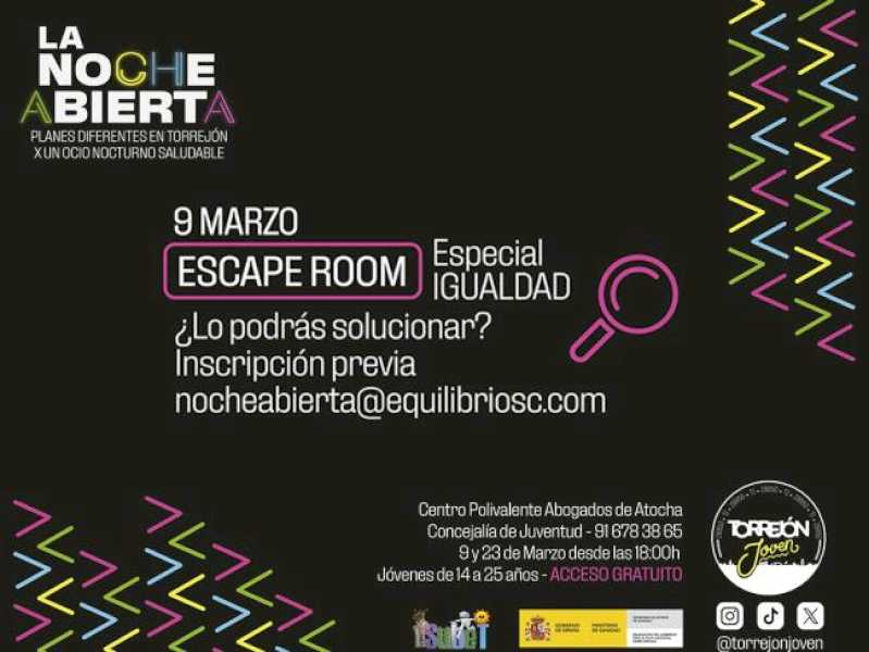 Torrejón – Mâine, sâmbătă, 9 martie, cu ocazia Zilei Internaționale a Femeii, Departamentul de Tineret va organiza Noaptea Deschisă…