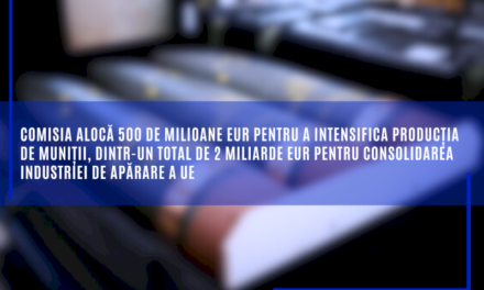 Comisia alocă 500 de milioane EUR pentru a intensifica producția de muniții, dintr-un total de 2 miliarde EUR pentru consolidarea industriei de apărare a UE