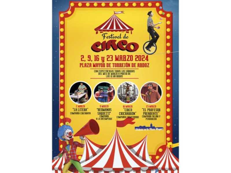 Torrejón – Mâine, sâmbătă, 23 martie, ultima ocazie de a vă bucura de Festivalul Circului din Plaza Mayor cu familia cu distracția…