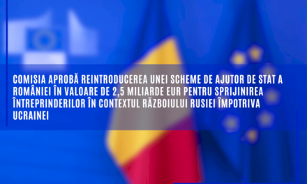 Comisia aprobă reintroducerea unei scheme de ajutor de stat a României în valoare de 2,5 miliarde EUR pentru sprijinirea întreprinderilor