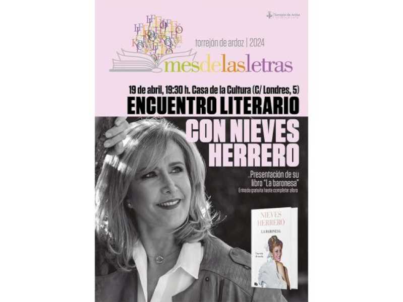 Torrejón – Astăzi, vineri, 19 aprilie, de la ora 19.30, va avea loc o întâlnire literară cu Nieves Herrero, care își va prezenta cartea „The…