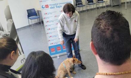 El Hospital público del Tajo realiza sesiones de mascoterapia para personas vulnerables