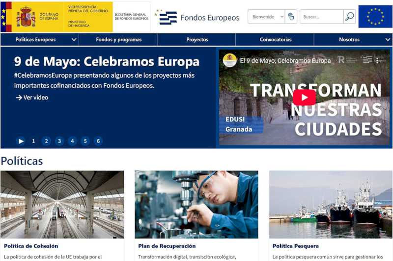 El Ministerio de Hacienda moderniza su página web sobre fondos europeos en el Día de Europa